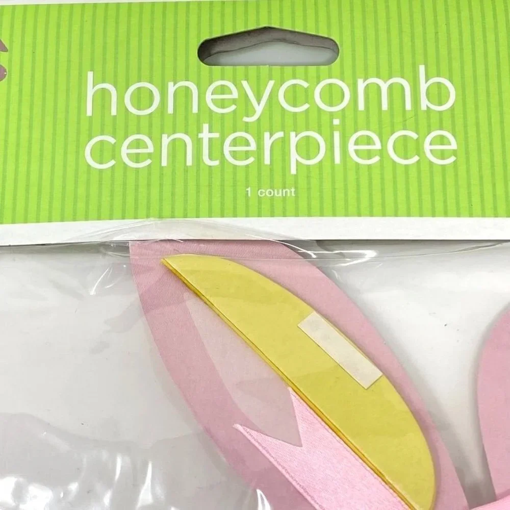 Target Pink Bunny Easter Honeycomb Centerpiece Decor